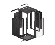 Lanberg Wisząca 19" 18U 600x600mm jednosekcyjna (czarna) - 455307 - zdjęcie 3
